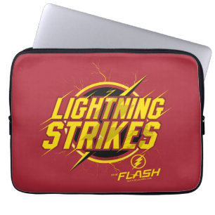 The Flash   "Lightning Strikes" Graphic Laptop Sleeve