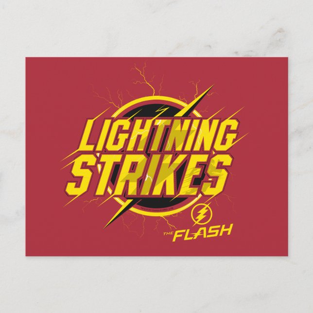 The Flash | "Lightning Strikes" Graphic Postcard (Front)