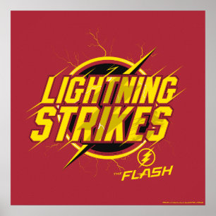 The Flash   "Lightning Strikes" Graphic Poster