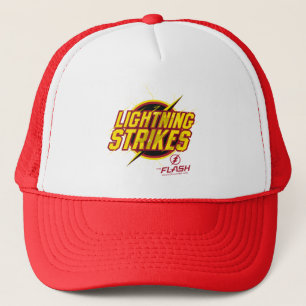 The Flash   "Lightning Strikes" Graphic Trucker Hat