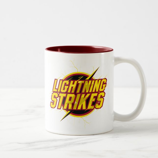 The Flash | "Lightning Strikes" Graphic Two-Tone Coffee Mug (Right)