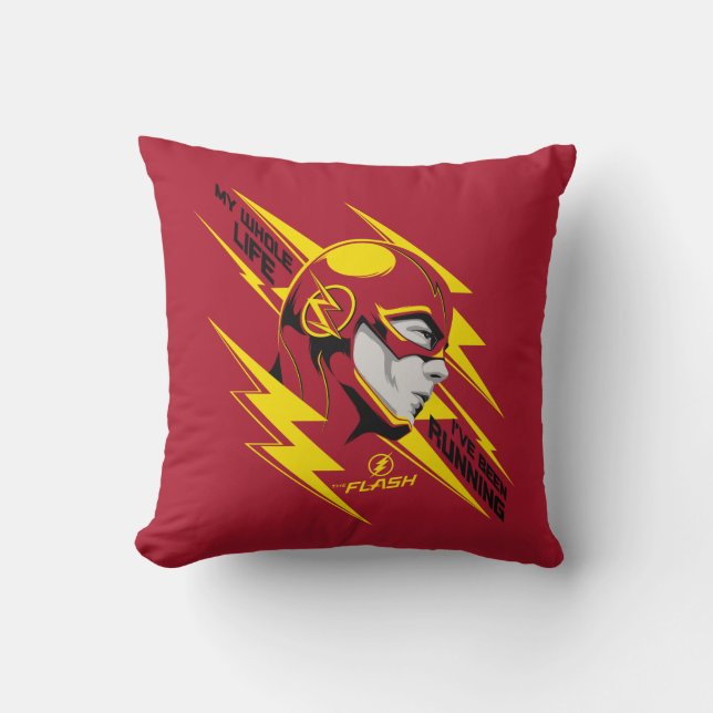 The Flash | My Whole Life I've Been Running Cushion (Front)