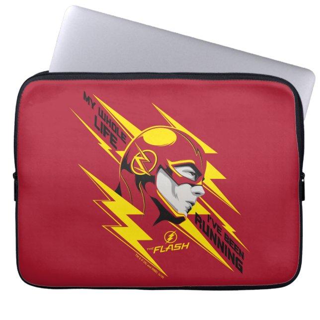 The Flash | My Whole Life I've Been Running Laptop Sleeve (Front)