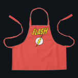 The Flash Name & Lightning Bolt Logo Apron<br><div class="desc">Check out this iconic logo for The Flash,  featuring his name in telescopic speed style over the bright yellow lightning bolt in circle icon!</div>