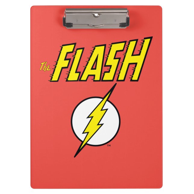 The Flash Name & Lightning Bolt Logo Clipboard (Front)