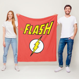 The Flash Name & Lightning Bolt Logo Fleece Blanket