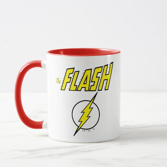 The Flash Name & Lightning Bolt Logo Mug (Left)