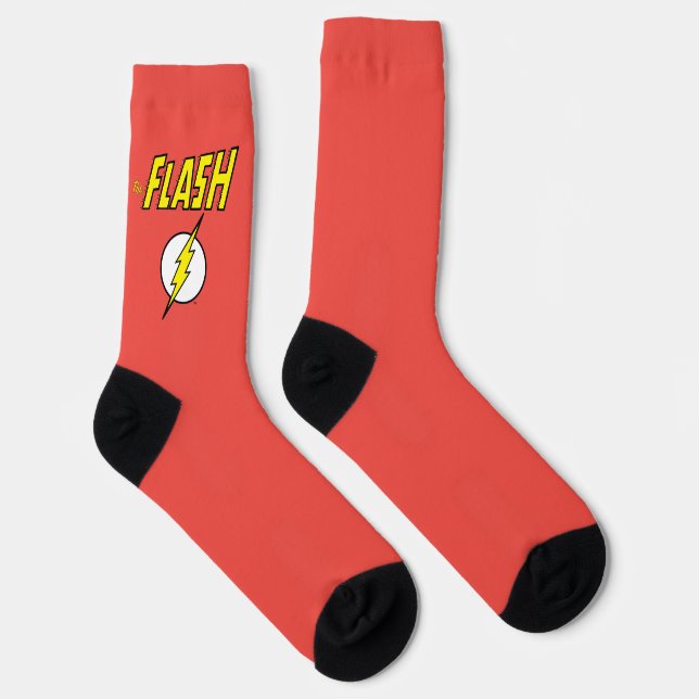 The Flash Name & Lightning Bolt Logo Socks (Right)