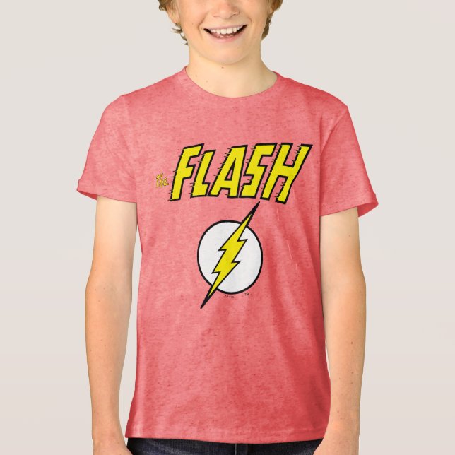 The Flash Name & Lightning Bolt Logo Tri-Blend Shirt (Front)