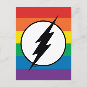 The Flash Rainbow Logo Invitation Postcard