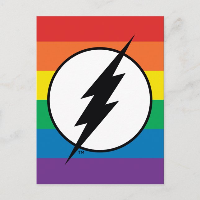 The Flash Rainbow Logo Invitation Postcard (Front)