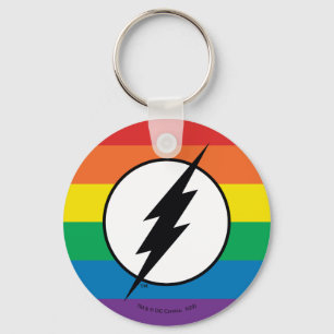 The Flash Rainbow Logo Key Ring