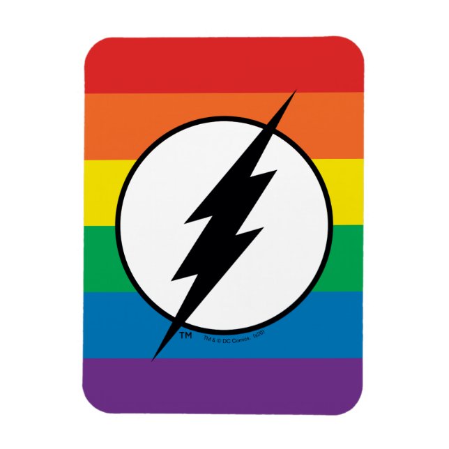 The Flash Rainbow Logo Magnet (Vertical)