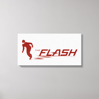 The Flash | Super Hero Name Logo Canvas Print