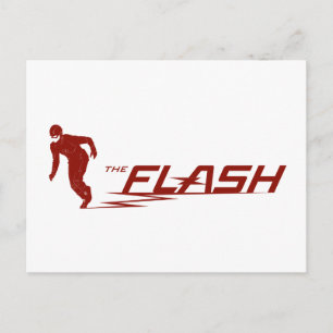 The Flash   Super Hero Name Logo Postcard