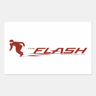 The Flash | Super Hero Name Logo Rectangular Sticker