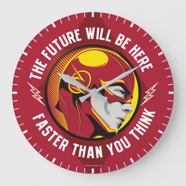 The Flash | "The Future Will Be Here" Large Clock (Front)