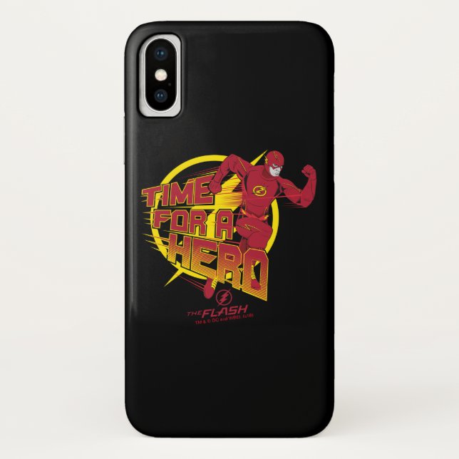The Flash | "Time For A Hero" Graphic Case-Mate iPhone Case (Back)