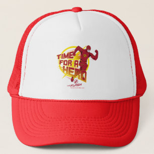The Flash   "Time For A Hero" Graphic Trucker Hat