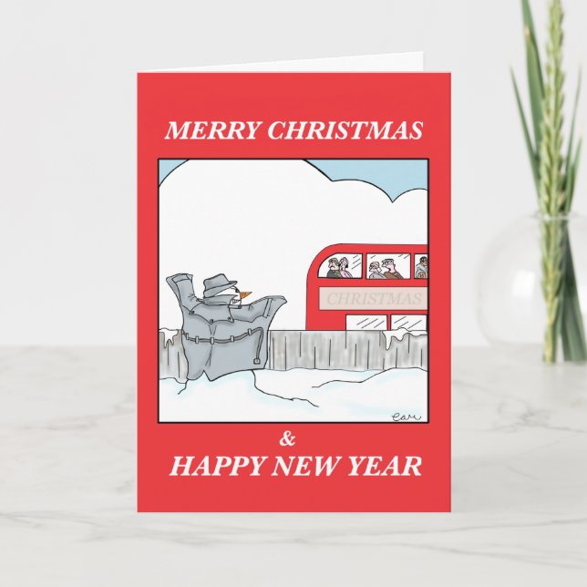 The Flashing Snowman Holiday Card (Front)