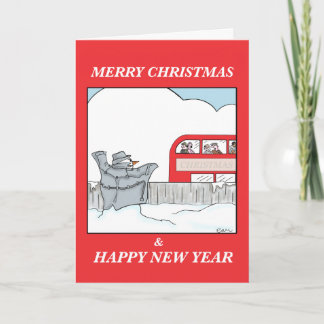 The Flashing Snowman Holiday Card