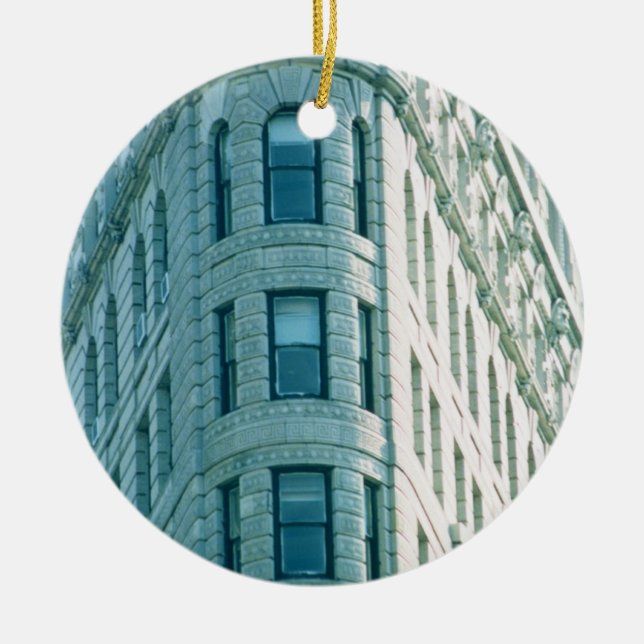 The Flatiron Building (photo) 2 Ceramic Tree Decoration (Front)