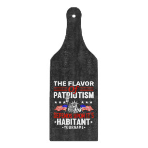 The Flavor of Patriotism Depends Upon its Habitant Cutting Board