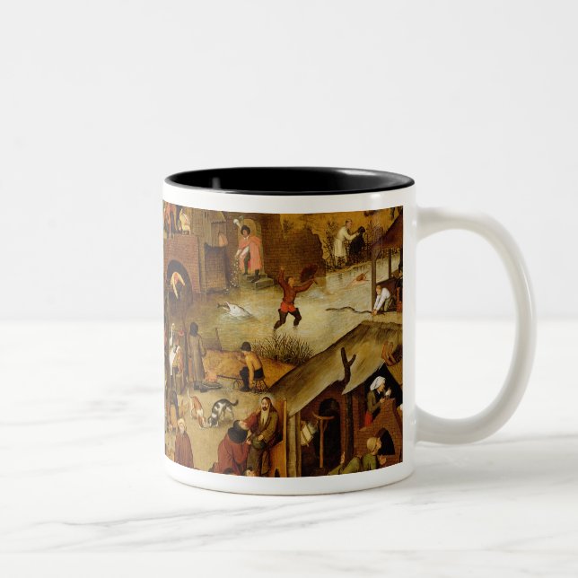 The Flemish Proverbs Two-Tone Coffee Mug (Right)