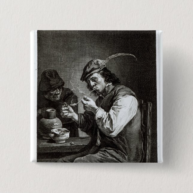 The Flemish Smoker 15 Cm Square Badge (Front)
