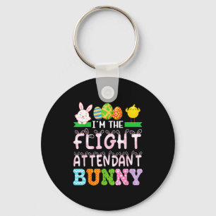 The flight attendant bunny easter day cabin crew key ring