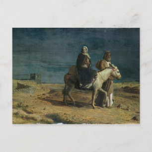 The Flight From The Sword of Herod, 1880 (oil on c Postcard
