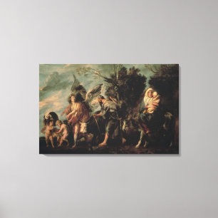 The Flight into Egypt, 17th century Canvas Print
