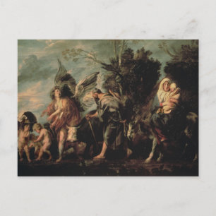 The Flight into Egypt, 17th century Postcard