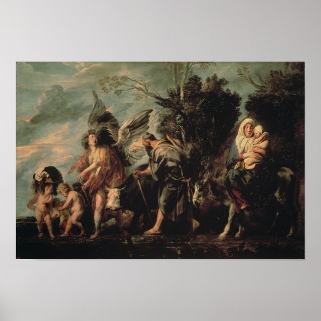 The Flight into Egypt, 17th century Poster (Front)