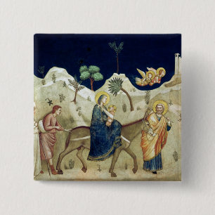 The Flight into Egypt 2 15 Cm Square Badge