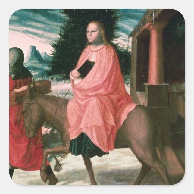 The Flight into Egypt 2 Square Sticker (Front)