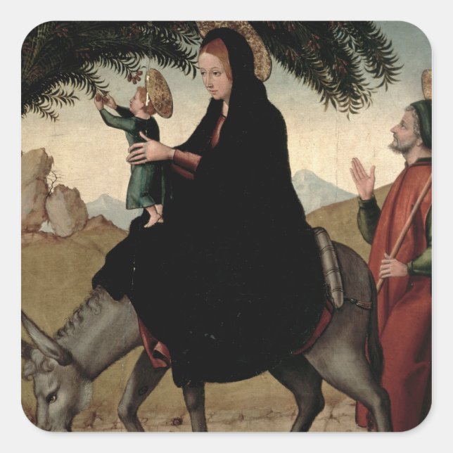 The Flight into Egypt 2 Square Sticker (Front)