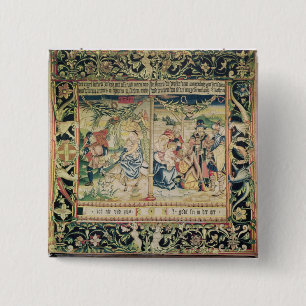 The Flight into Egypt and the Adoration of 15 Cm Square Badge