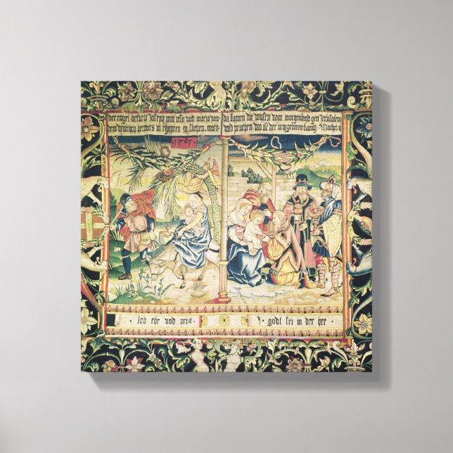 The Flight into Egypt and the Adoration of Canvas Print (Front)