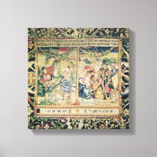 The Flight into Egypt and the Adoration of Canvas Print