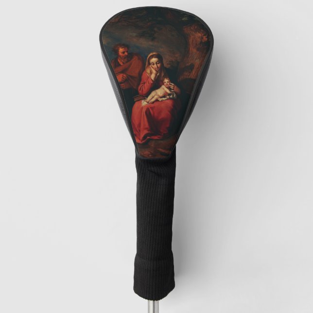 The Flight into Egypt by Abraham Bloemaert  Golf Head Cover (Front)