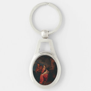 The Flight into Egypt by Abraham Bloemaert Key Ring