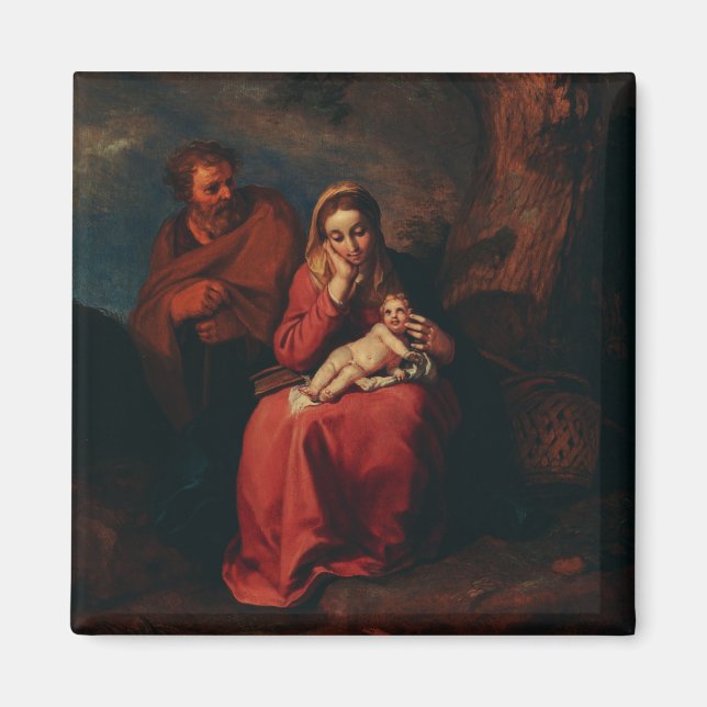 The Flight into Egypt by Abraham Bloemaert  Magnet (Front)