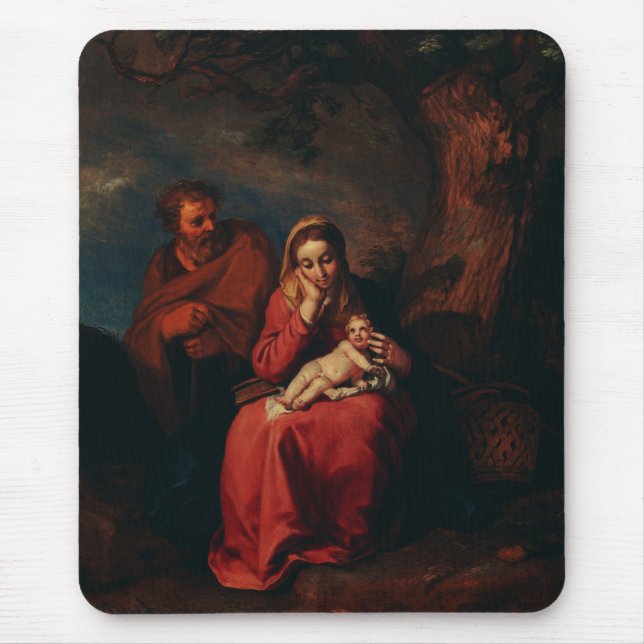 The Flight into Egypt by Abraham Bloemaert  Mouse Mat (Front)