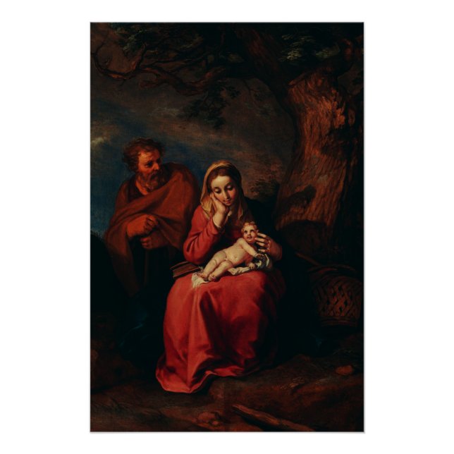 The Flight into Egypt by Abraham Bloemaert  Poster (Front)