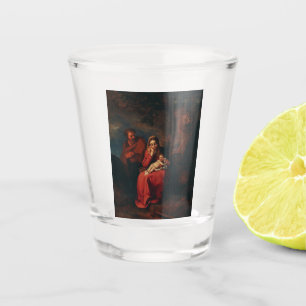 The Flight into Egypt by Abraham Bloemaert  Shot Glass