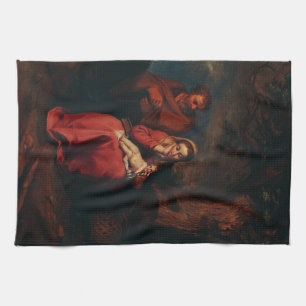 The Flight into Egypt by Abraham Bloemaert  Tea Towel