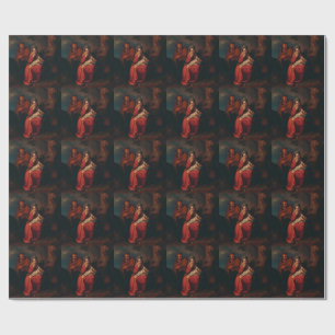 The Flight into Egypt by Abraham Bloemaert  Wrapping Paper
