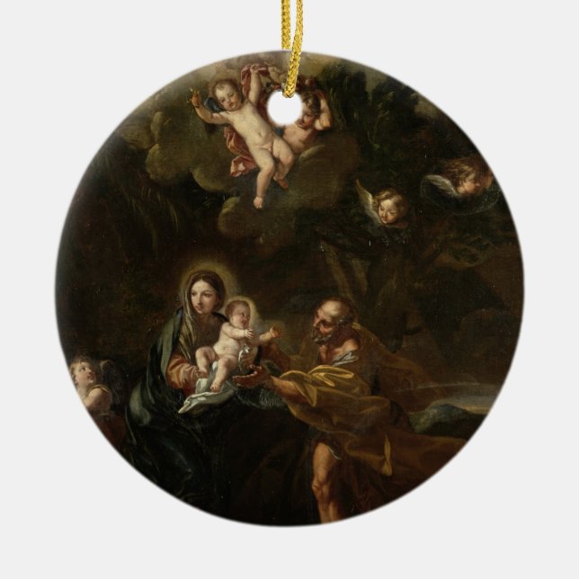 The Flight into Egypt Ceramic Tree Decoration (Front)