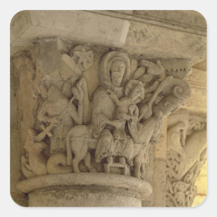 The Flight into Egypt, column capital relief from Square Sticker